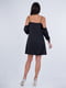 Платье с открытими плечами черное | 6439894 | фото 2