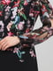 Сукня А-силуету чорна з квітковим принтом | 6439911 | фото 4