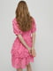 Платье А-силуэта розовое кружевное | 6439978 | фото 2