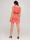 Платье А-силуэта розовое с принтом | 6440029 | фото 2