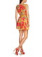Платье А-силуэта оранжевое с цветочным принтом | 6440031 | фото 2