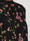 Блуза чорна з квітковим принтом | 6440073 | фото 4