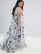 Платье А-силуэта в цветочный принт | 6440143 | фото 2