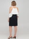 Сукня з відкритими плечима біло-чорна | 6440149 | фото 2