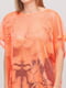 Блуза оранжевая с принтом | 6440229 | фото 3