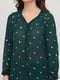 Блуза зеленая с принтом | 6440236 | фото 4