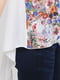 Блуза біла з квітковим принтом | 6440252 | фото 4