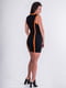 Платье-футляр черное с яркими полосами | 6440257 | фото 2