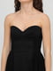Платье А-силуэта с открытыми плечами черное | 6440274 | фото 3