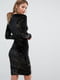 Оксамитова сукня з золотим оздобленням чорна | 6440284 | фото 2