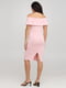 Платье-футляр с открытыми плечами розовое | 6440302 | фото 2