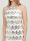 Платье-футляр белое с узором | 6440353 | фото 3