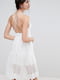Кружевное платье с открытыми плечами белое | 6440354 | фото 3