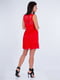 Платье А-силуэта кружевное красное | 6440359 | фото 2
