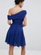 Платье А-силуэта на одно плечо синее | 6440360 | фото 4