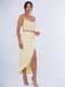 Платье А-силуэта с бисером желтое | 6440363 | фото 4