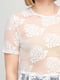 Блуза белая с цветочным рисунком | 6440383 | фото 4