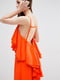 Яркое платье макси с воланами оранжевое | 6440400 | фото 2