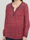 Блуза красная с цветочным принтом | 6440408 | фото 3