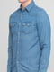 Рубашка джинсовая синяя | 6440442 | фото 3