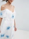 Сукня А-силуету біла в принт | 6440467 | фото 3