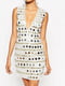 Сукня-футляр різнокольорова з круглим декором | 6440471 | фото 3