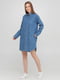 Джинсова сукня-сорочка синя | 6440497