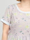 Блуза цвета пудры с принтом | 6440563 | фото 4