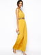 Вечернее платье макси с декорированной горловиной желтое | 6440613 | фото 4