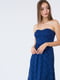 Платье А-силуэта синее | 6440620 | фото 3
