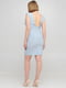 Платье-футляр с открытой спиной голубое | 6440641 | фото 2
