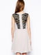 Сукня А-силуету вільного крою з мереживними плечима лилова | 6440646 | фото 2
