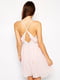 Платье А-силуэта с драпировкой и складками на юбке розовое | 6440670 | фото 2