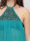 Сукня А-силуету смарагдова | 6440816 | фото 4