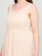 Платье А-силуэта с открытой спиной розовое | 6440870 | фото 3