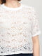 Блуза біла з квітковим візерунком | 6440885 | фото 4