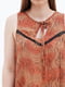 Блуза оранжевая с анималистическим принтом | 6440948 | фото 4