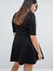 Платье А-силуэта черное | 6440973 | фото 2