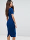 Сукня-футляр із V-подібним вирізом синя | 6440974 | фото 2