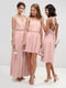 Сукня А-силуету з крепу рожева | 6441050 | фото 3