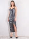 Вечернее платье с серебренным отливом серебристое | 6441109