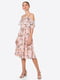 Платье А-силуэта розовое в принт | 6441171 | фото 3