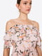 Платье А-силуэта розовое в принт | 6441171 | фото 4