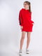 Спортивное платье с капюшоном красное | 6441350