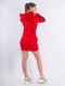 Спортивное платье с капюшоном красное | 6441350 | фото 2