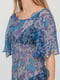 Пляжна сукня з абстрактним візерунком синя | 6441577 | фото 3