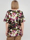Блуза цвета хаки с цветочным принтом | 6441711 | фото 2