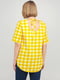 Блуза жовта в клітинку | 6441895 | фото 2
