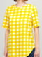 Блуза желтая в клетку | 6441895 | фото 3