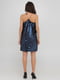 Сукня-футляр із відкритою спиною синя | 6442058 | фото 2